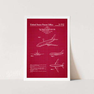 Boeing 737 Aeroplane Patent Art Print