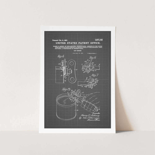 Can Opener Patent Art Print