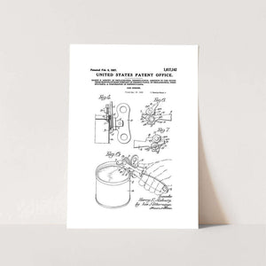 Can Opener Patent Art Print