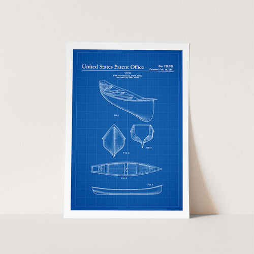 Canoe Patent Art Print