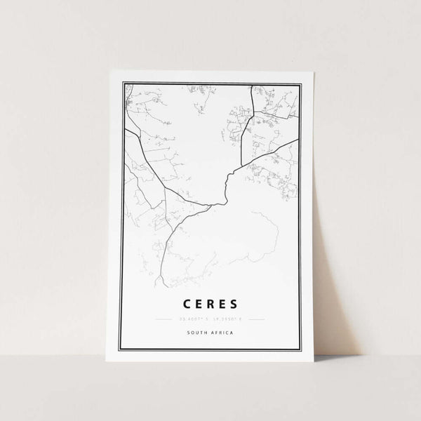 Ceres Map Art Print
