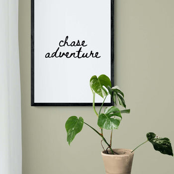Chase Adventure Text Art Print