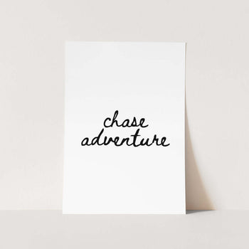 Chase Adventure Text Art Print