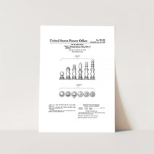 Load image into Gallery viewer, Set of Chess Pieces Patent Art Print