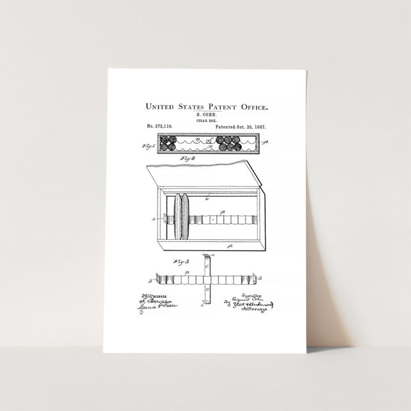 Cigar Box Patent Art Print