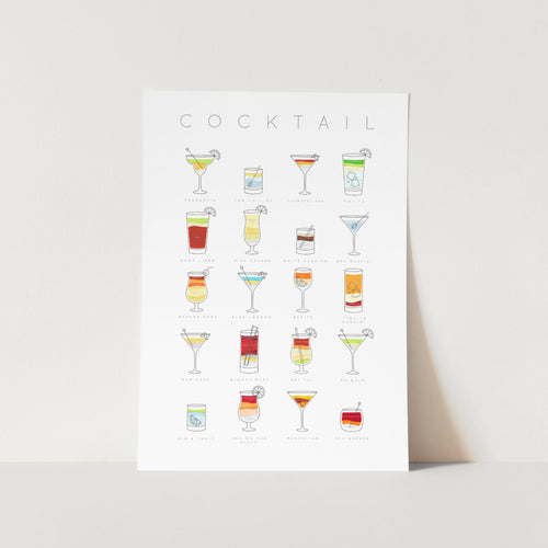 Cocktails Art Print