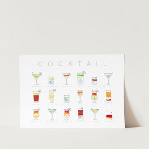 Cocktails Landscape Art Print