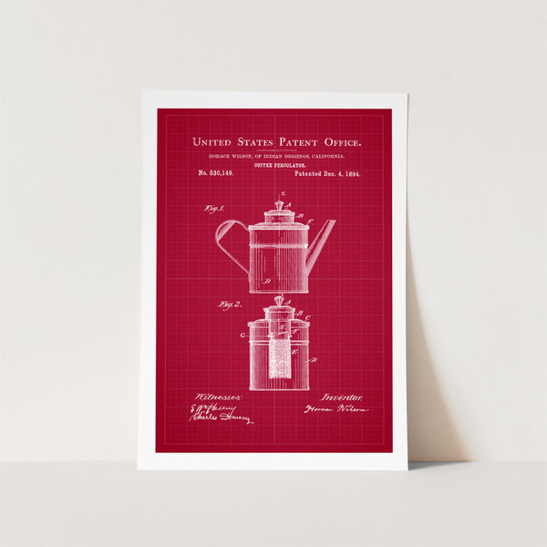 Coffee Percolator Patent Art Print