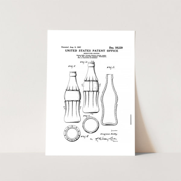 Coke Bottle Patent Art Print