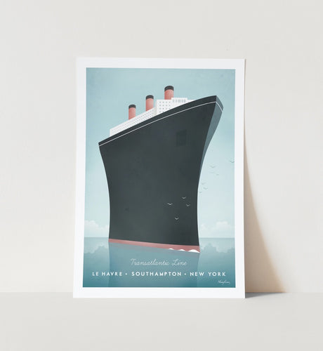 Cruise Transatlantic Line Art Print