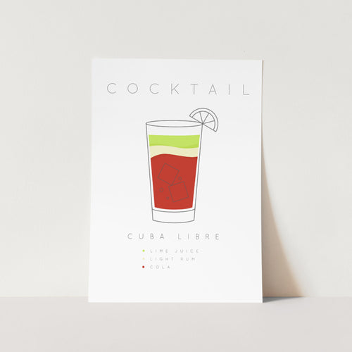 Cuba Libre Cocktail Art Print