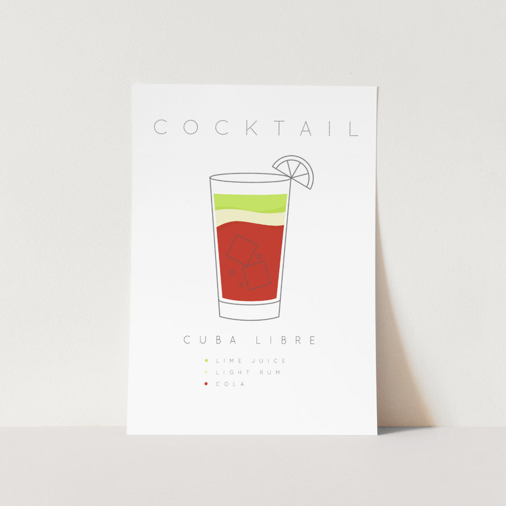 Cuba Libre Cocktail Art Print