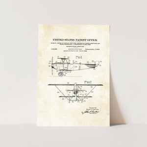 Curtiss 1919 Reconnaissance Aeroplane Patent Art Print