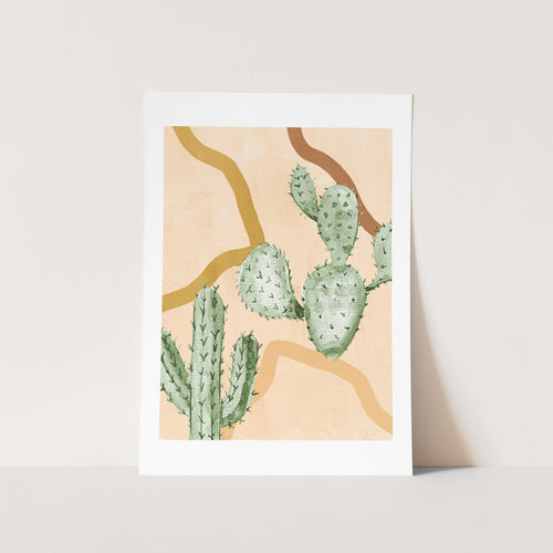 Dancing Cactus Art Print