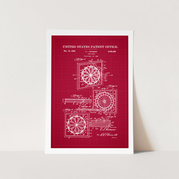 Dart Board Patent Art Print