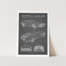 Load image into Gallery viewer, Delorean Automobile Patent Art Print