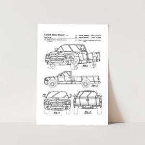 Dodge Ram Truck Patent Art Print