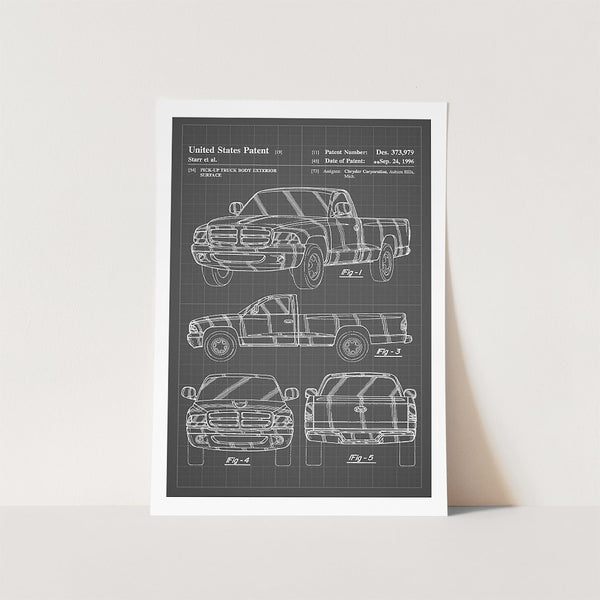 Dodge Ram Truck Patent Art Print