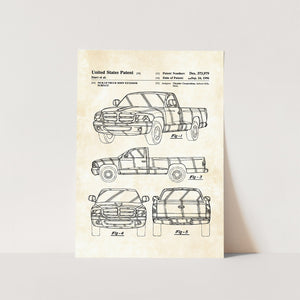 Dodge Ram Truck Patent Art Print