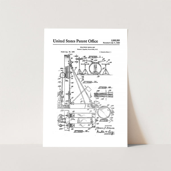 Drum Set Patent Art Print