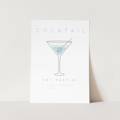 Dry Martini Cocktail Art Print