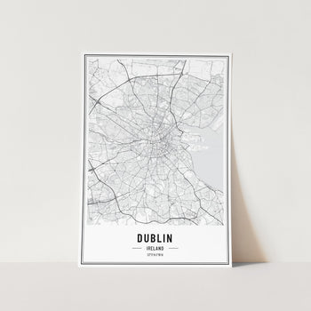 Dublin Ireland Map Art Print
