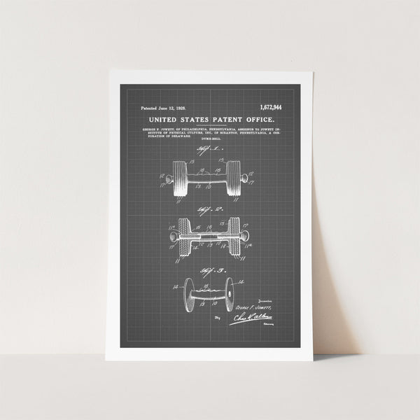 Dumb Bell Patent Art Print