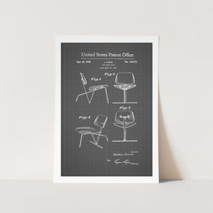 Tilt-Back Chair Patent Art Print