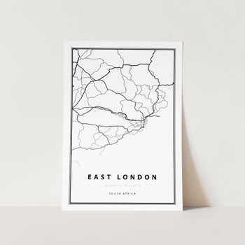 East London Map Art Print