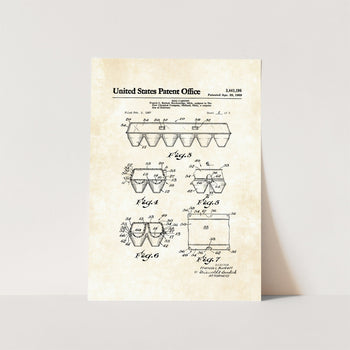 Egg Carton Patent Art Print