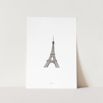 Eiffel Tower Paris Landmark Travel Art Print