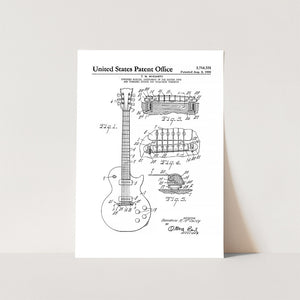 Electric Guitar Patent Art Print