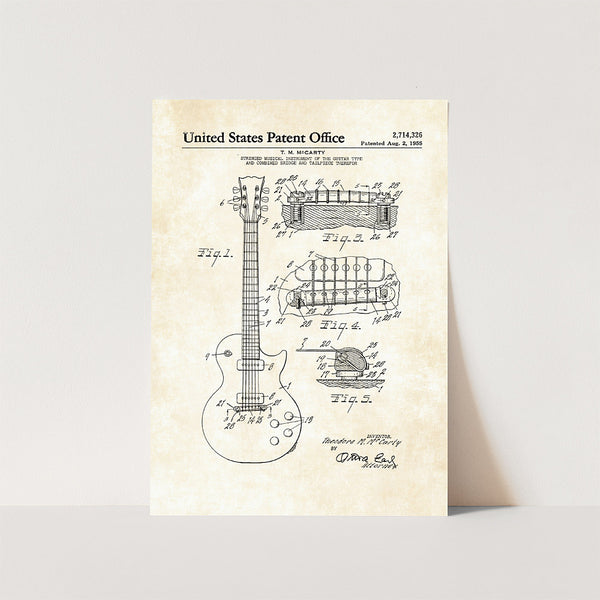 Electric Guitar Patent Art Print