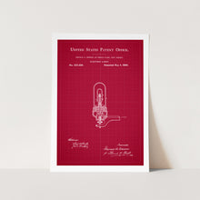 Load image into Gallery viewer, Thomas Edison Electric Light Patent Art Print