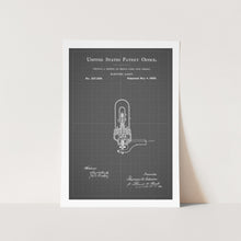 Load image into Gallery viewer, Thomas Edison Electric Light Patent Art Print