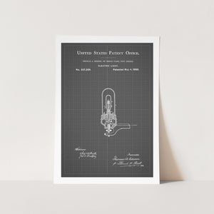 Thomas Edison Electric Light Patent Art Print