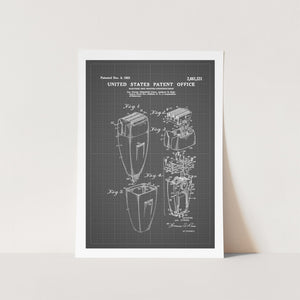 Electric Shaver Patent Art Print