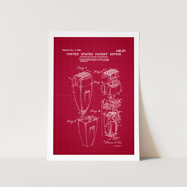 Electric Shaver Patent Art Print