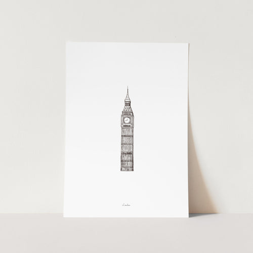 England London Big Ben Landmark Travel Art Print