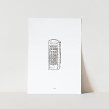 Load image into Gallery viewer, England Telephone Booth Travel Art Print