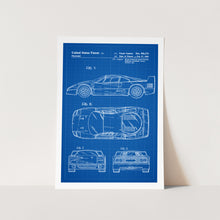 Load image into Gallery viewer, Ferrari F40 Patent Art Print