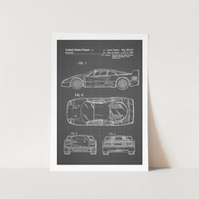 Load image into Gallery viewer, Ferrari F40 Patent Art Print