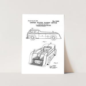 Fire Truck Patent Art Print