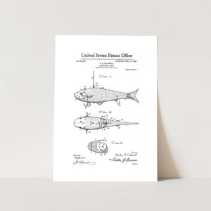 Fishing Bait Patent Art Print