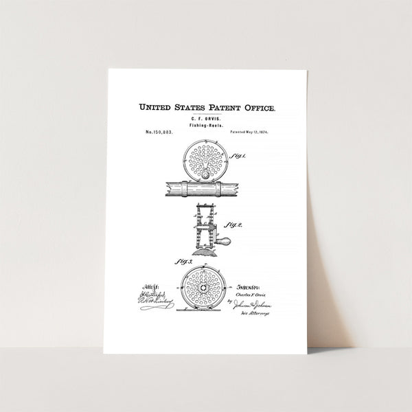 Fishing Reels Patent Art Print