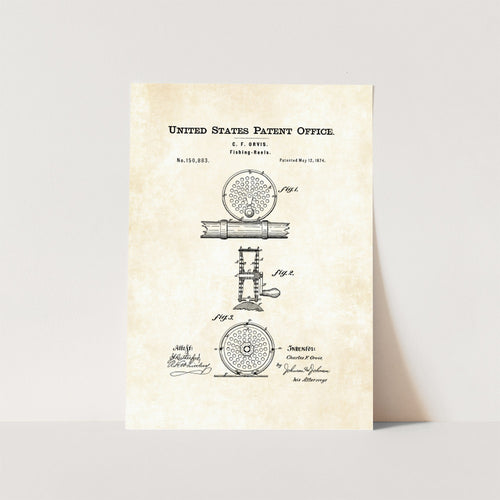 Fishing Reels Patent Art Print