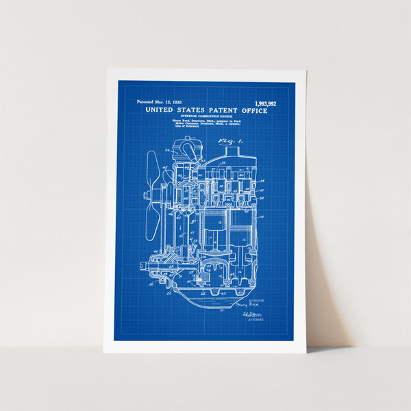 Ford Internal Combustion Engine Patent Art Print
