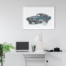 Load image into Gallery viewer, Ford Mustang Car Art Print