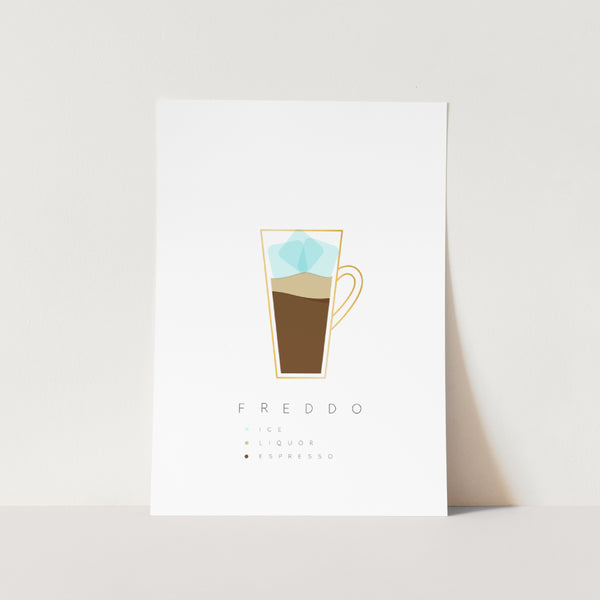 Freddo Coffee Art Print