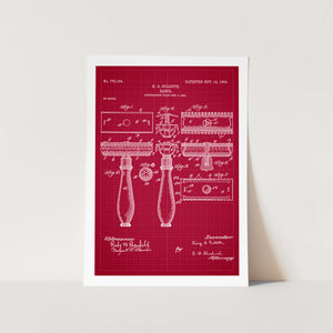 Gillette Razor Patent Art Print